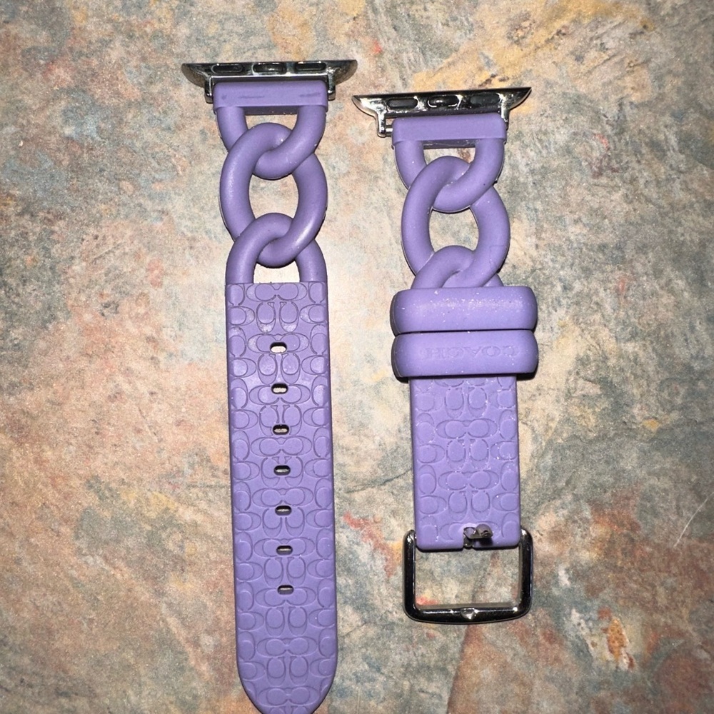 Coach Purple Silicone Apple Watch Band